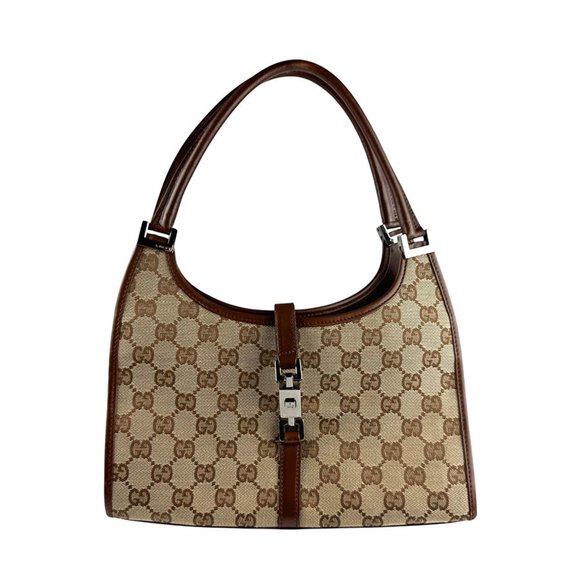 GUCCI Brown Leather Jackie Shoulder Bag - Picture 1 of 5